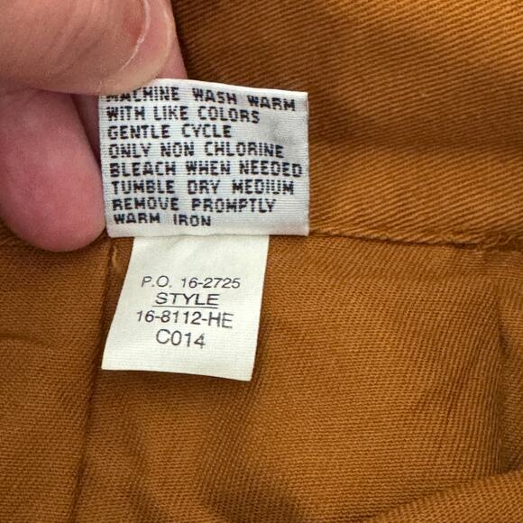 Jordache Vintage Studio Skirt Size 14 Brown Pleated Midi Belted 100% Cotton NWT - Picture 16 of 16